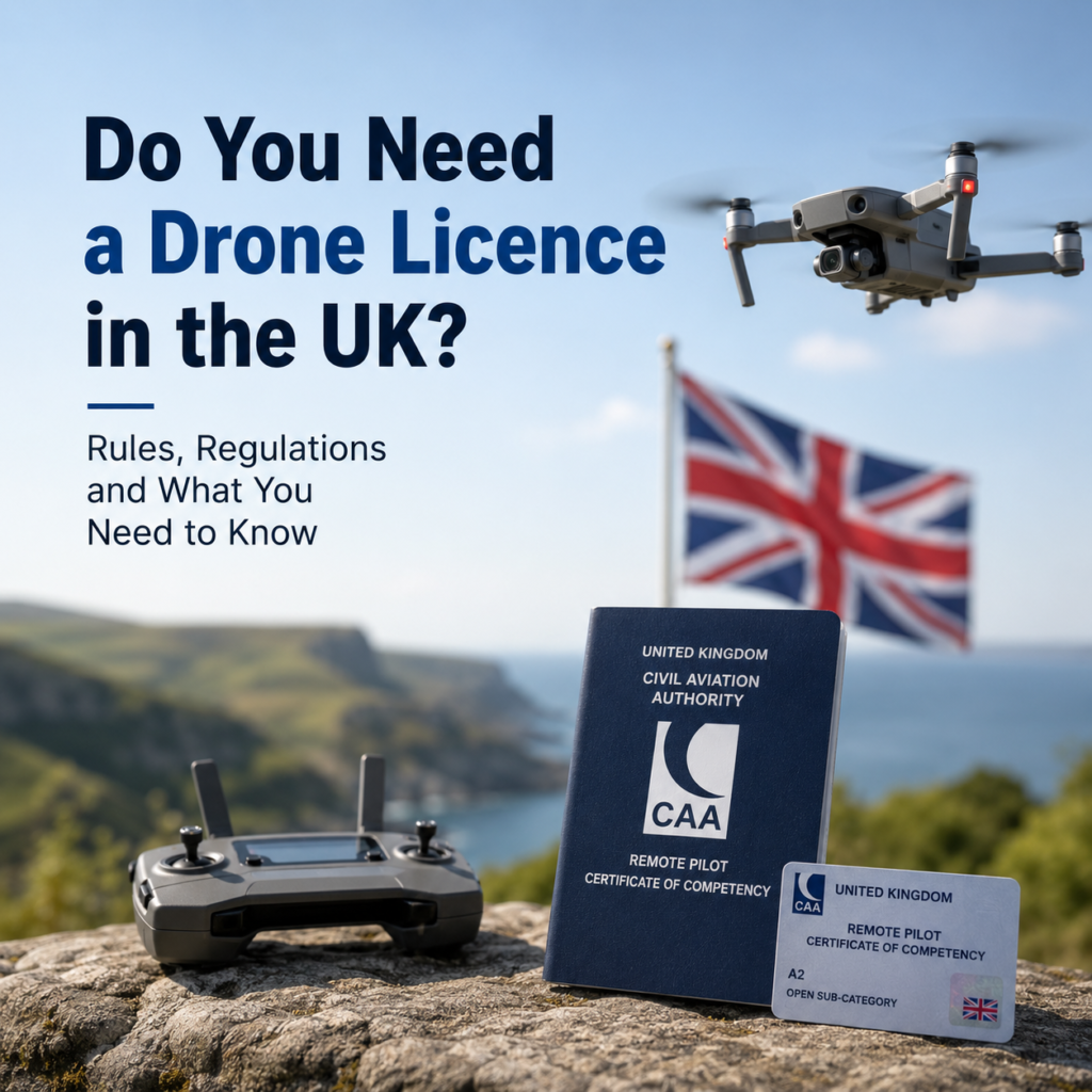 Drone licence requirements in the UK with Civil Aviation Authority certification information