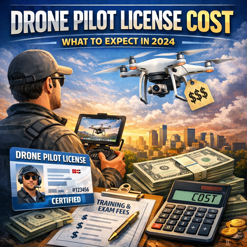 Drone pilot license cost overview for 2024, showing training fees, certification, and budgeting details
