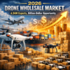 2026 drone wholesale market infographic showing growth, logistics shipping, and billion-dollar export opportunities