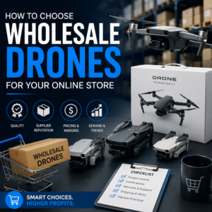 Guide on choosing wholesale drones for an online store, with quality, pricing, and market trend considerations