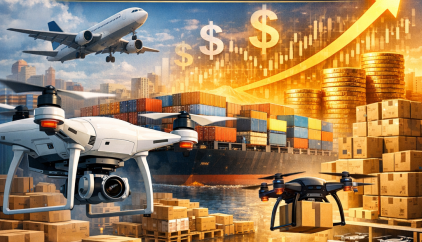 2026 drone wholesale market infographic showing growth, logistics shipping, and billion-dollar export opportunities