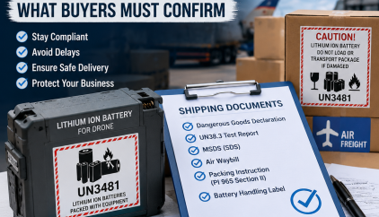 Checklist of drone battery shipping documents for compliant air freight delivery